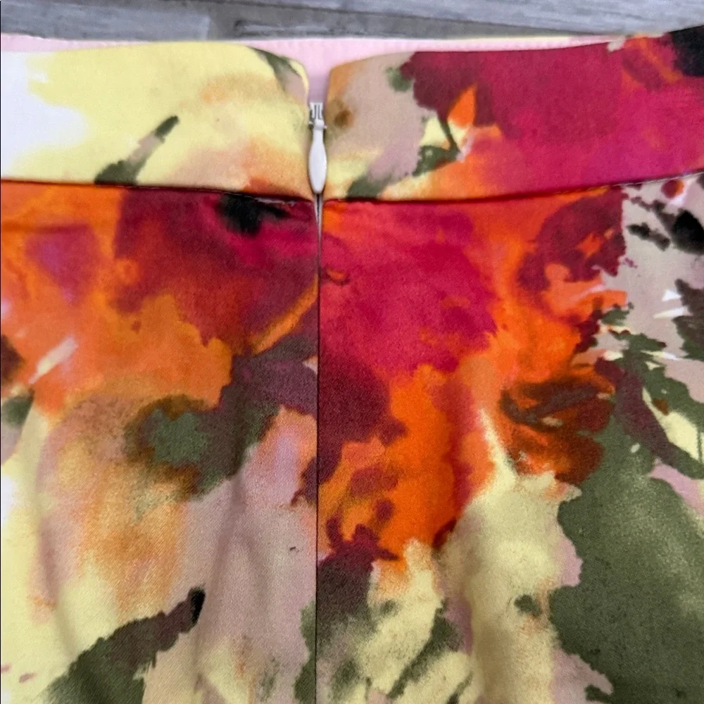 JCrew The Pencil Skirt Floral A-Line Skirt Size 8 - Picture 6 of 6